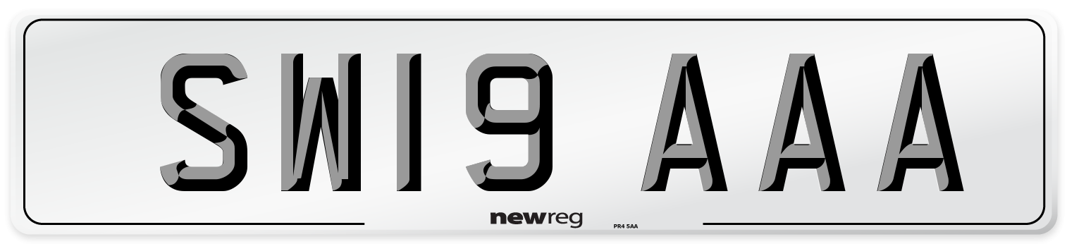 SW19 AAA Number Plate from New Reg